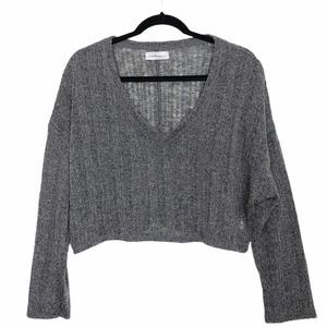 Urban Outfitters Cropped Gray Knit Pullover Size S